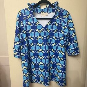 Chelsea Gunn S Resort Tunic Top Southern Vacation Preppy Pool Beach Lilly Ocean